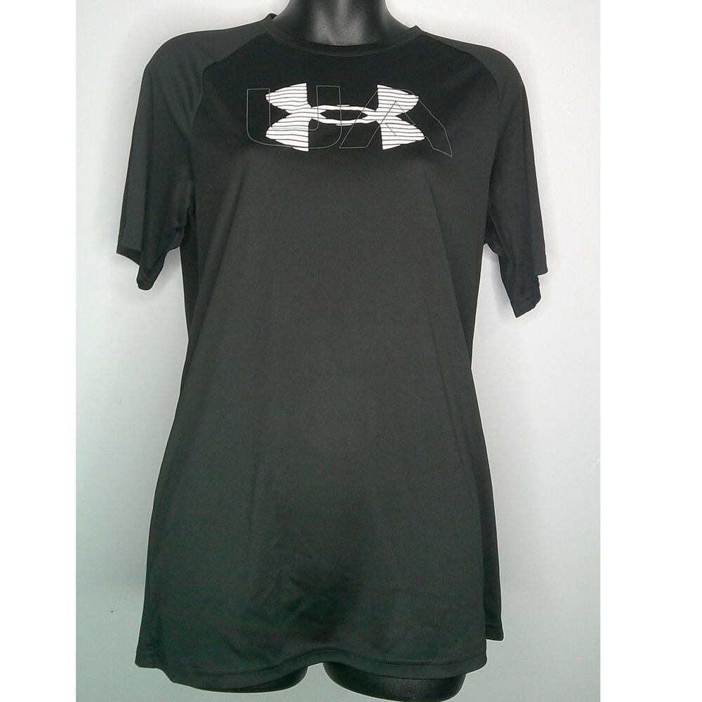 Under Armour Loose Black Logo T-Shirt Youth XL